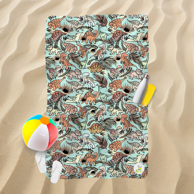 Serviette de plage - L'esquise de dino