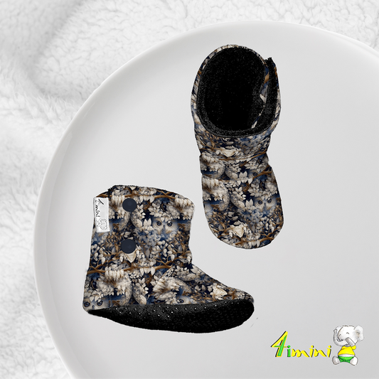 Pantoufles - Chouette floral