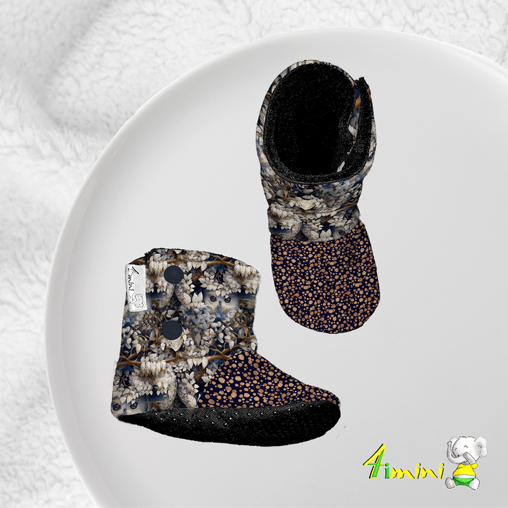 Pantoufles - Chouette floral