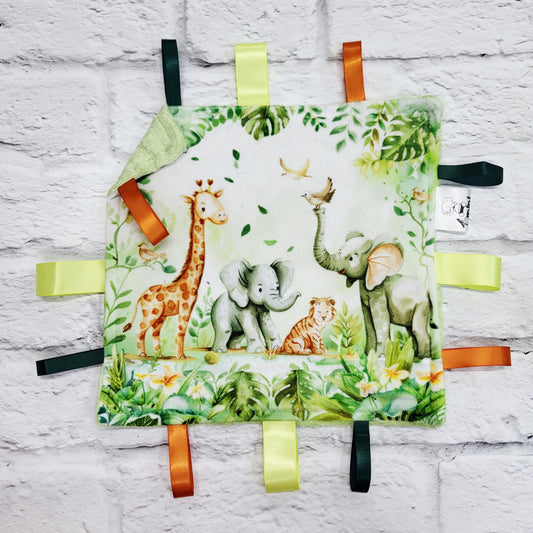 Récré dans la jungle - Doudou étiquettes craquante