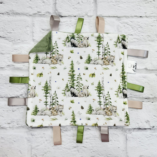 Doux réveil en forêt - Doudou étiquettes craquant